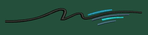 Abstract Wave Graphic Embroidery Design