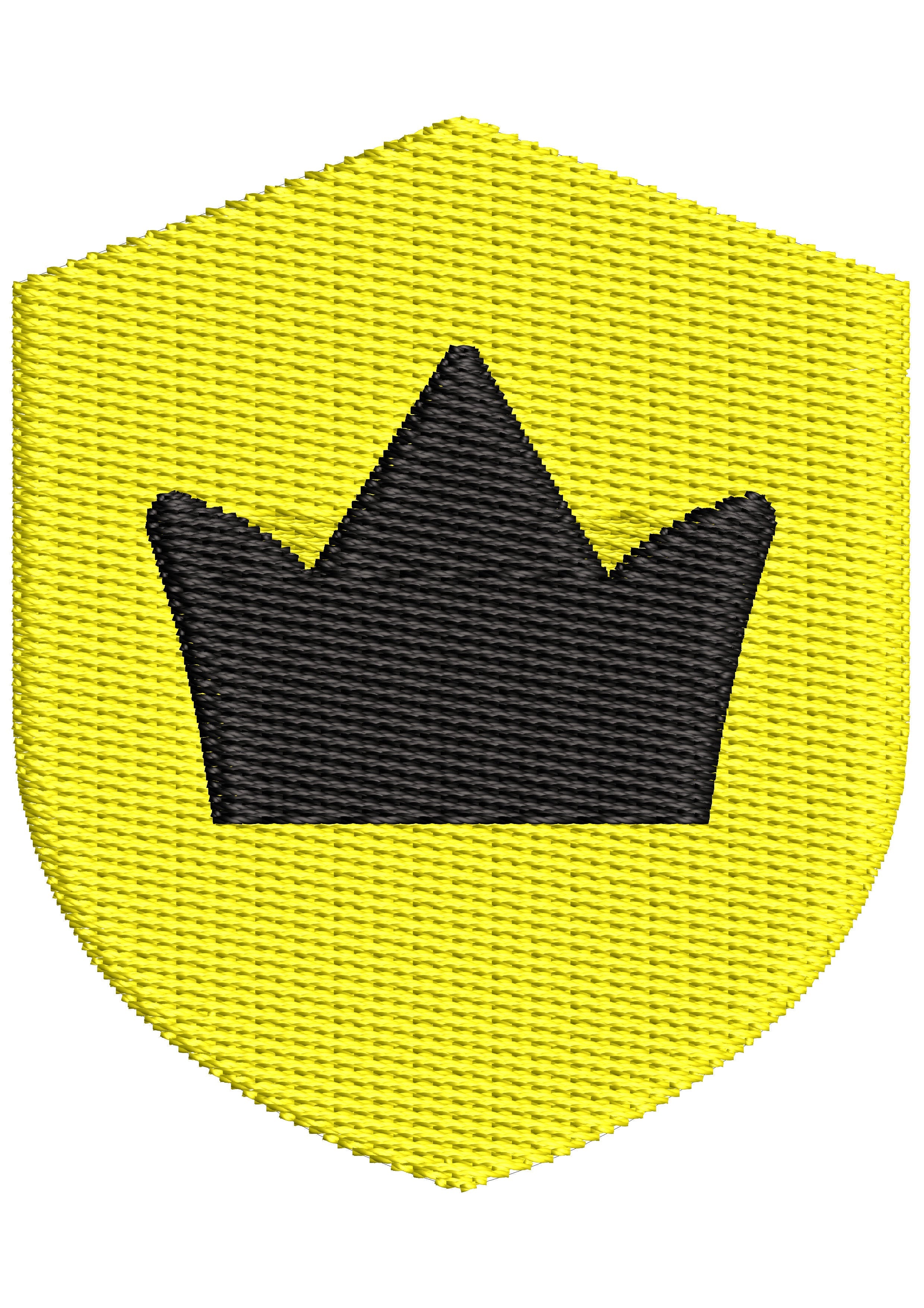 Gold Crown Embroidery Design