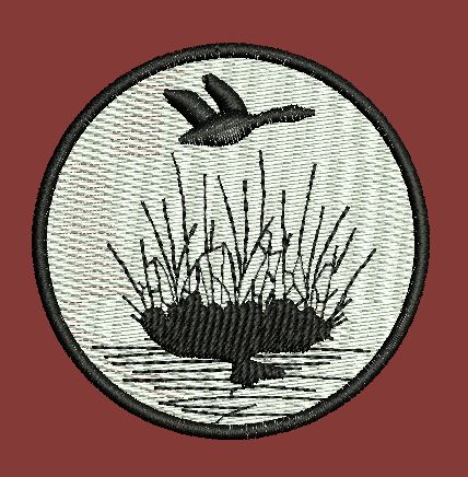Flying Duck Embroidery Design