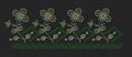Floralgarden Black & Teal Embroidery Design