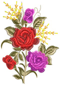 Bunch Of Flower Embroidery Design