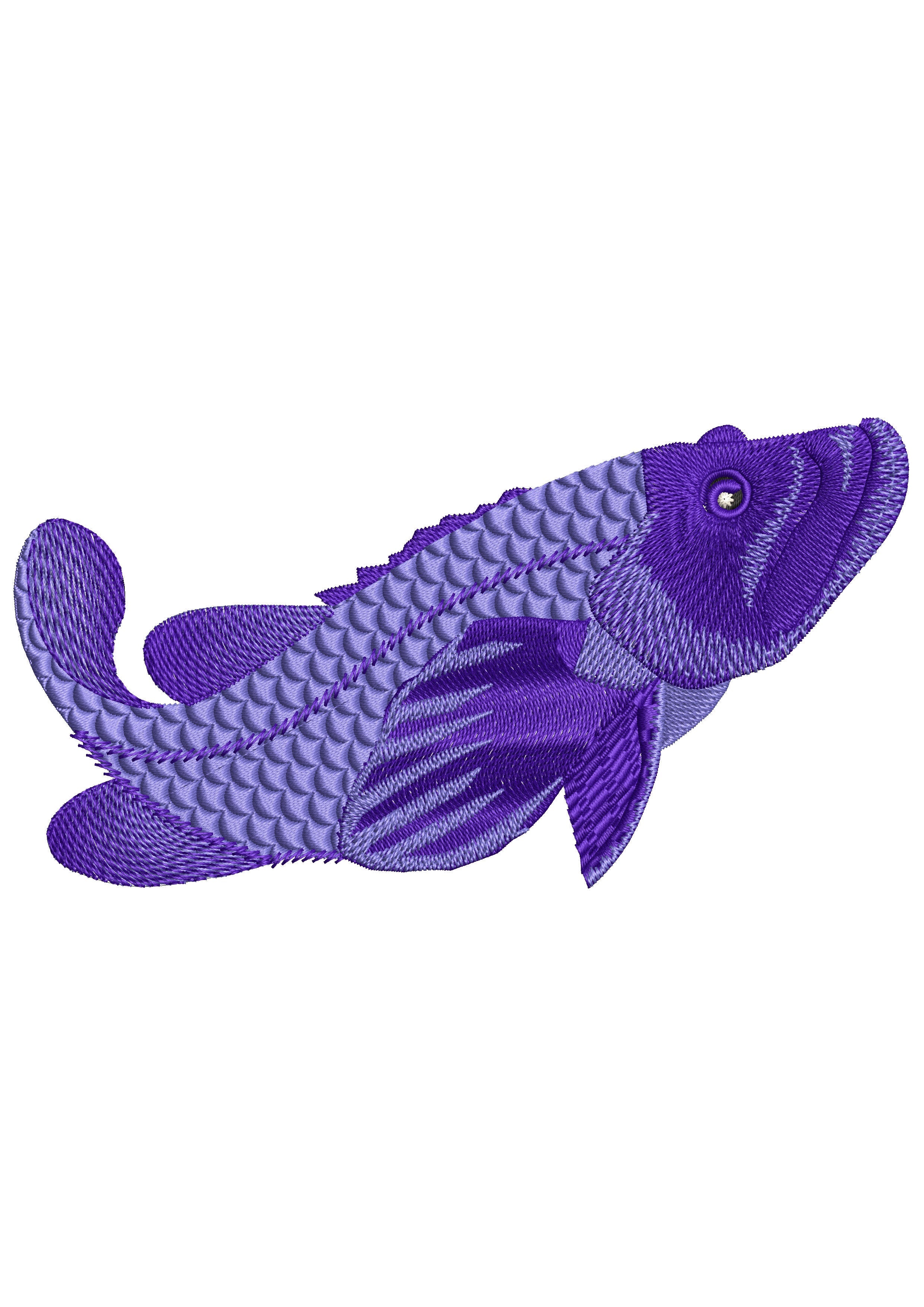 Reef Fishing Embroidery Design