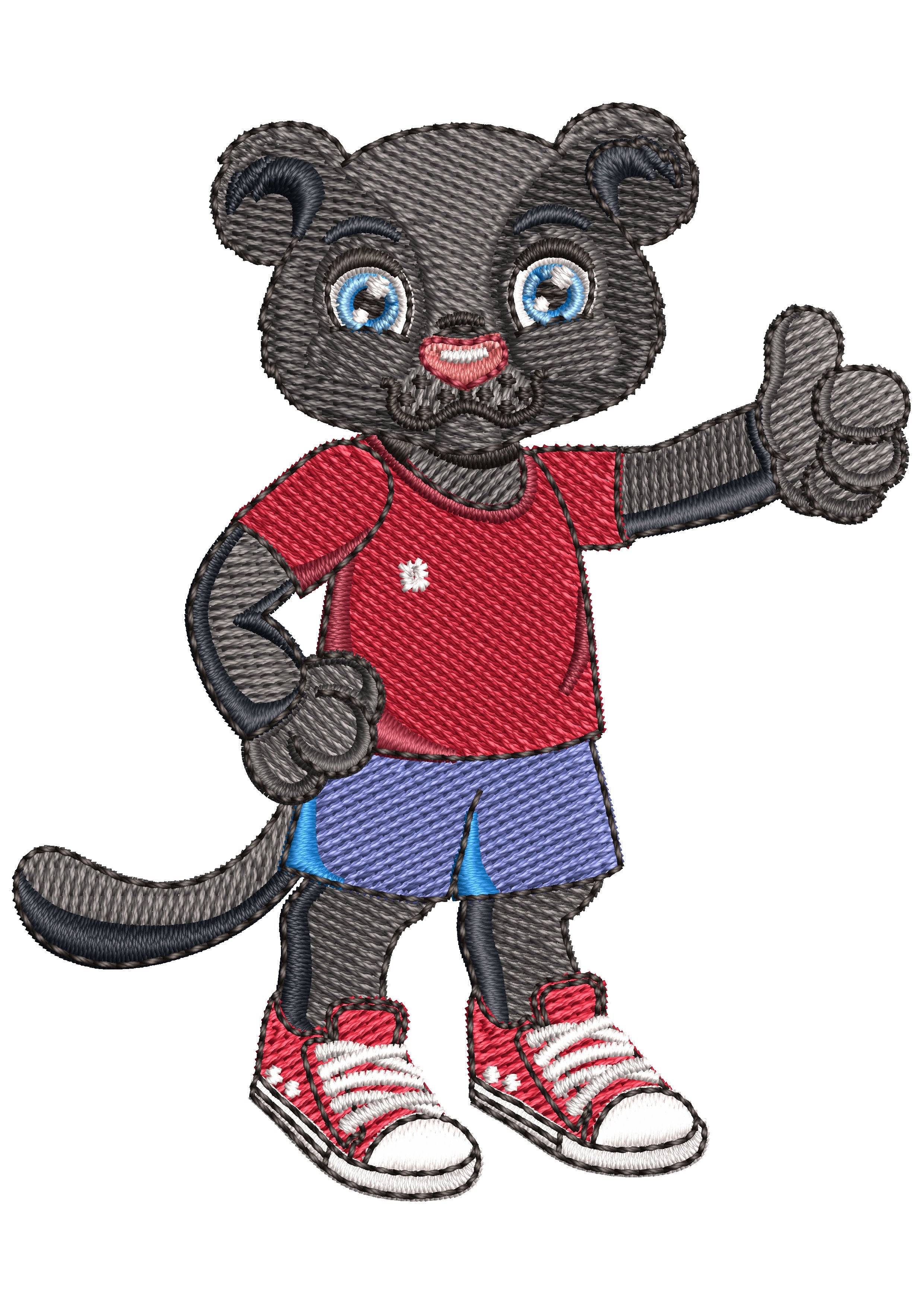 Wild Rat Embroidery Design