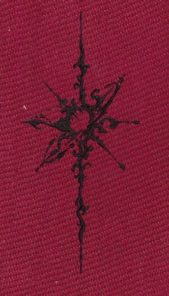 Black Tribal Compass Star Embroidery Design