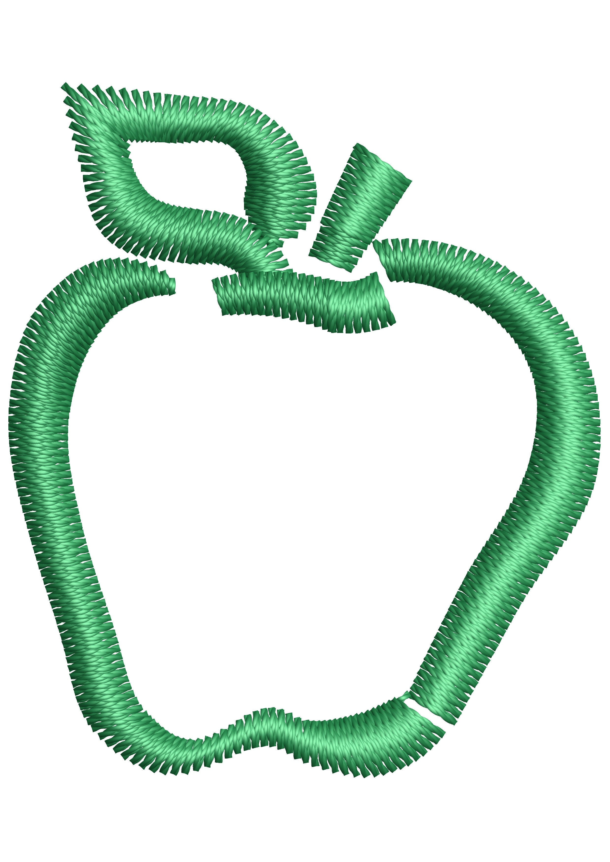 Apple Embroidery Design