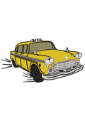 Car Taxi Embroidery Design