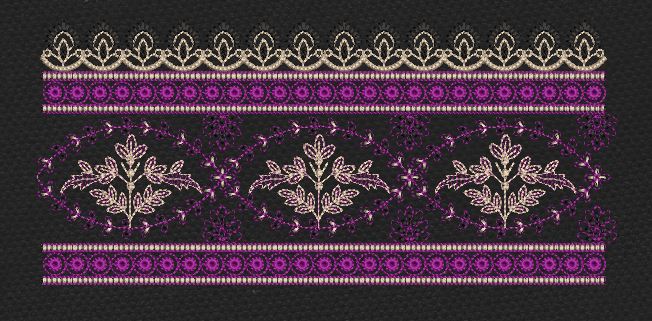 Floral Jacquard Woven Magnata Embroidery Design