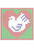 Dove Cross Stitch Embroidery Design