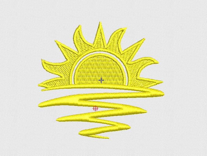 Sun Embroidery Design