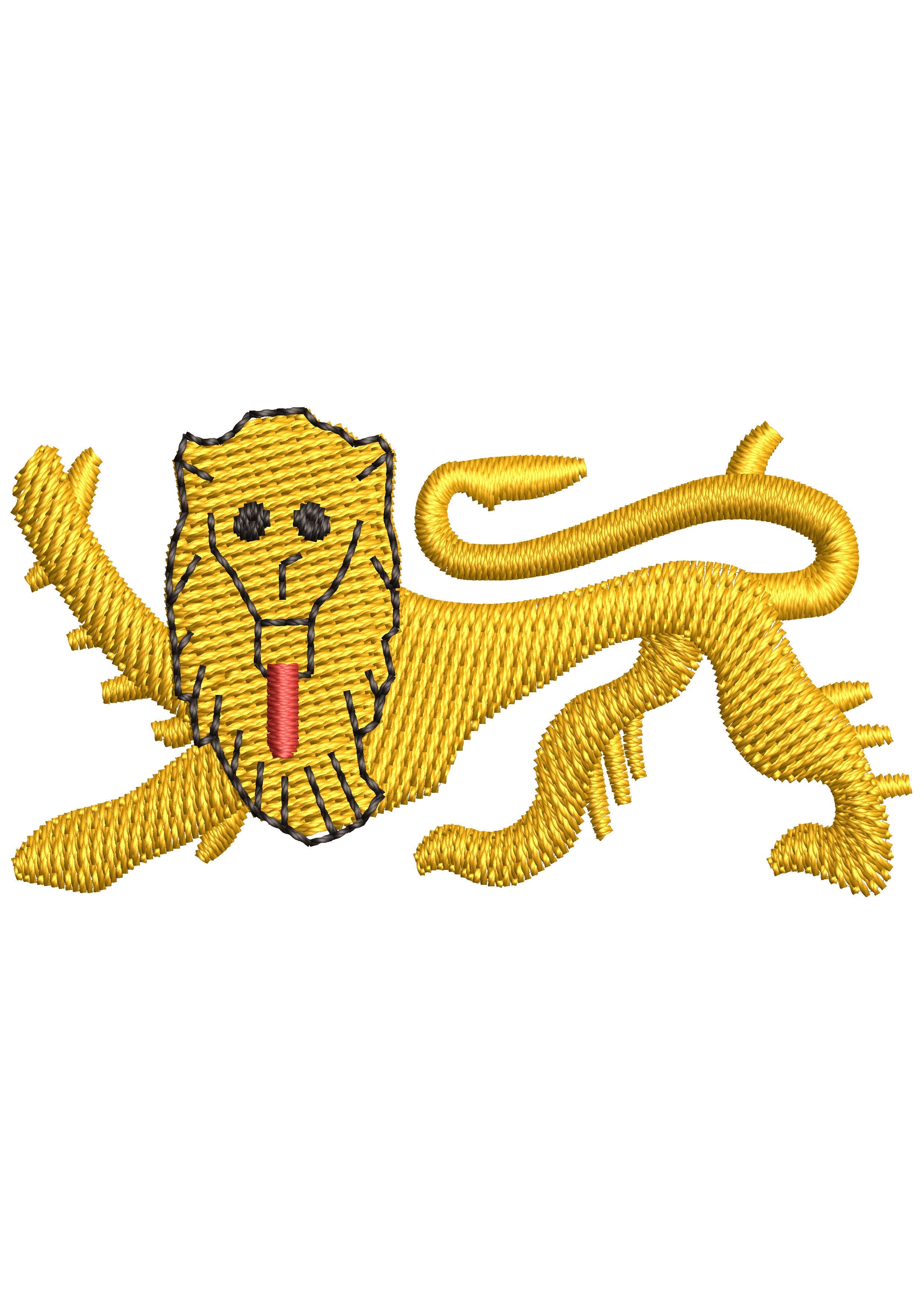 Lion Creature Embroidery Design