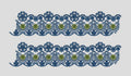Double Layered Floral Lace Border Embroidery Design