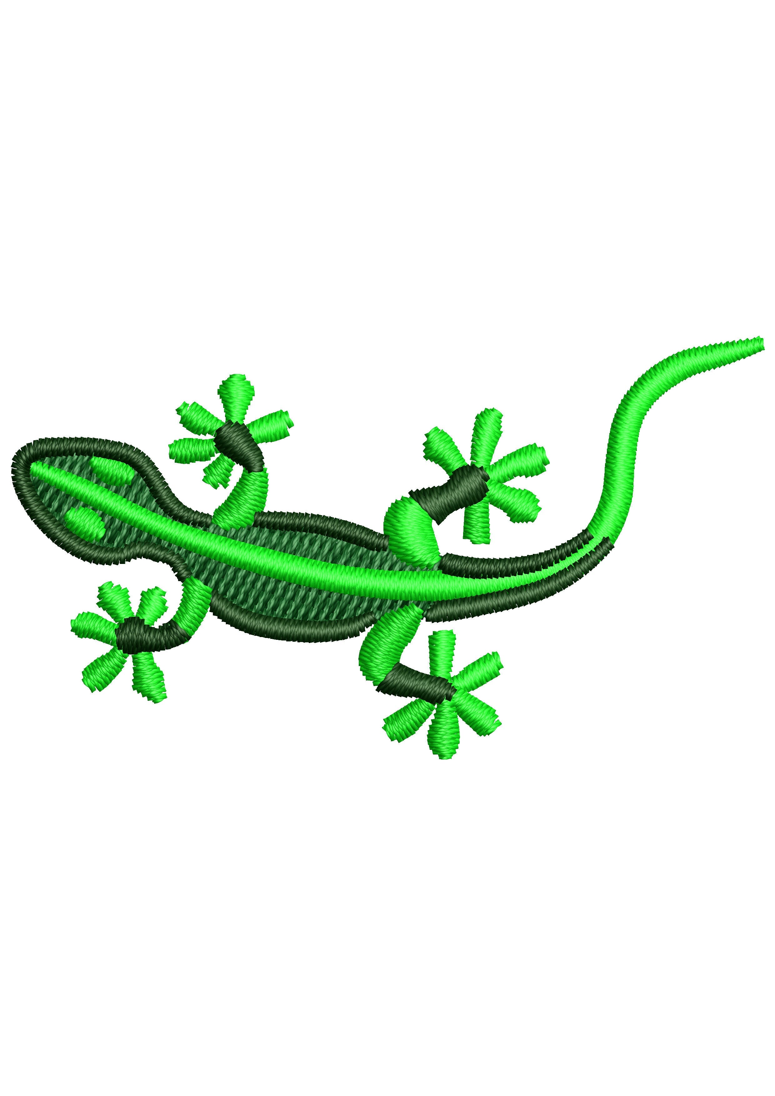 Dark Lizard Embroidery Design