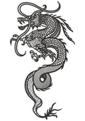 Snake Dragon Embroidery Design
