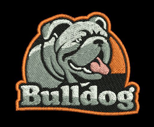 Bulldog Design Embroidery Design