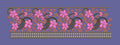 Ornate Pink Floral Vine Border Embroidery Design