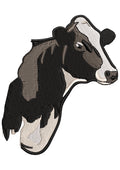 Black Cow Head Embroidery Design