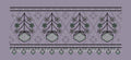 Geometric Diamond Lattice with Hanging Floral Clusters Embroidery Design