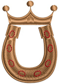 Horse Shoe King Embroidery Design