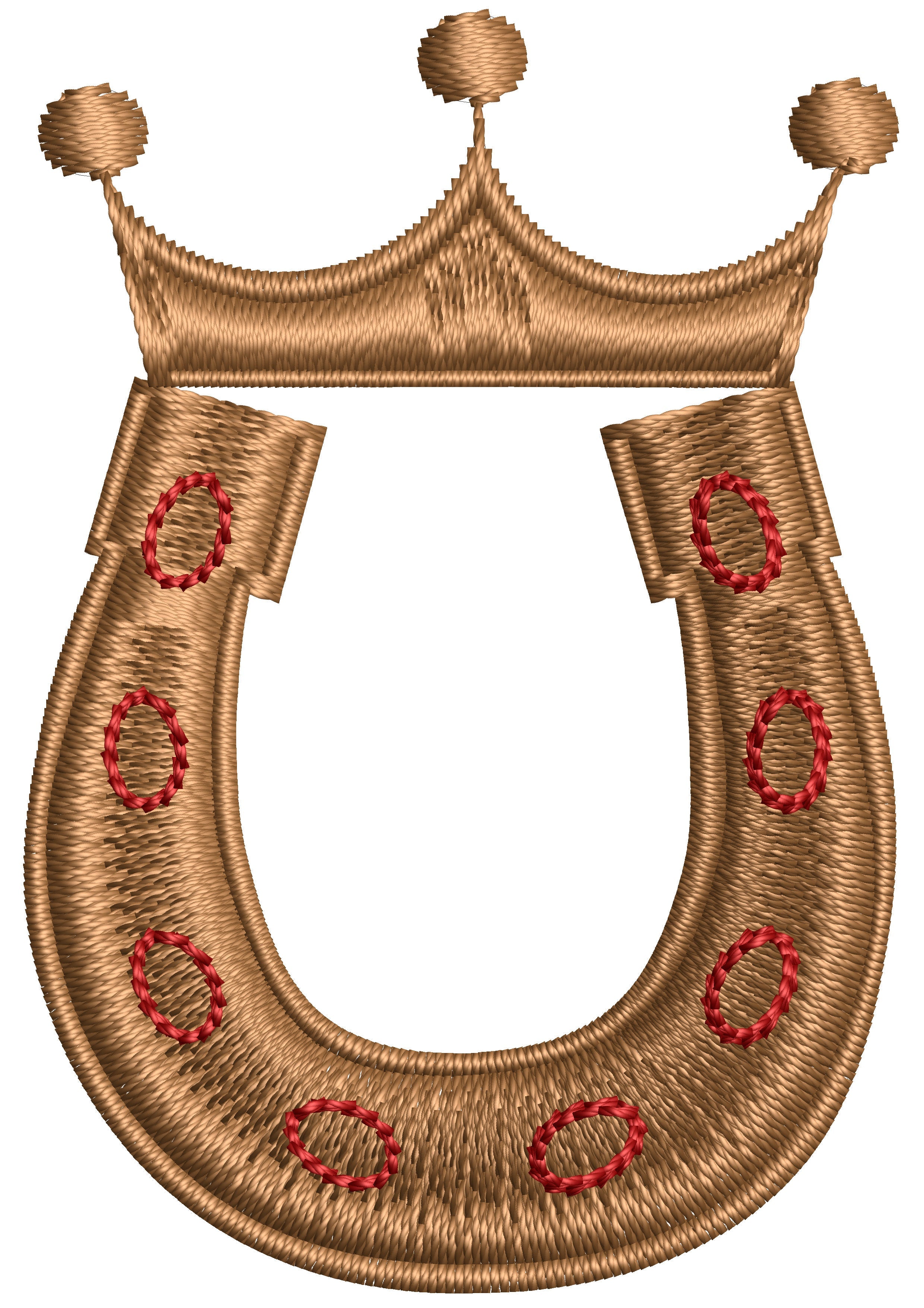 Horse Shoe King Embroidery Design