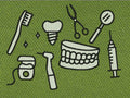 Dental Set White Embroidery Design
