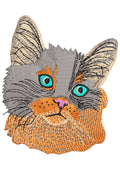 Kitty Head Embroidery Design