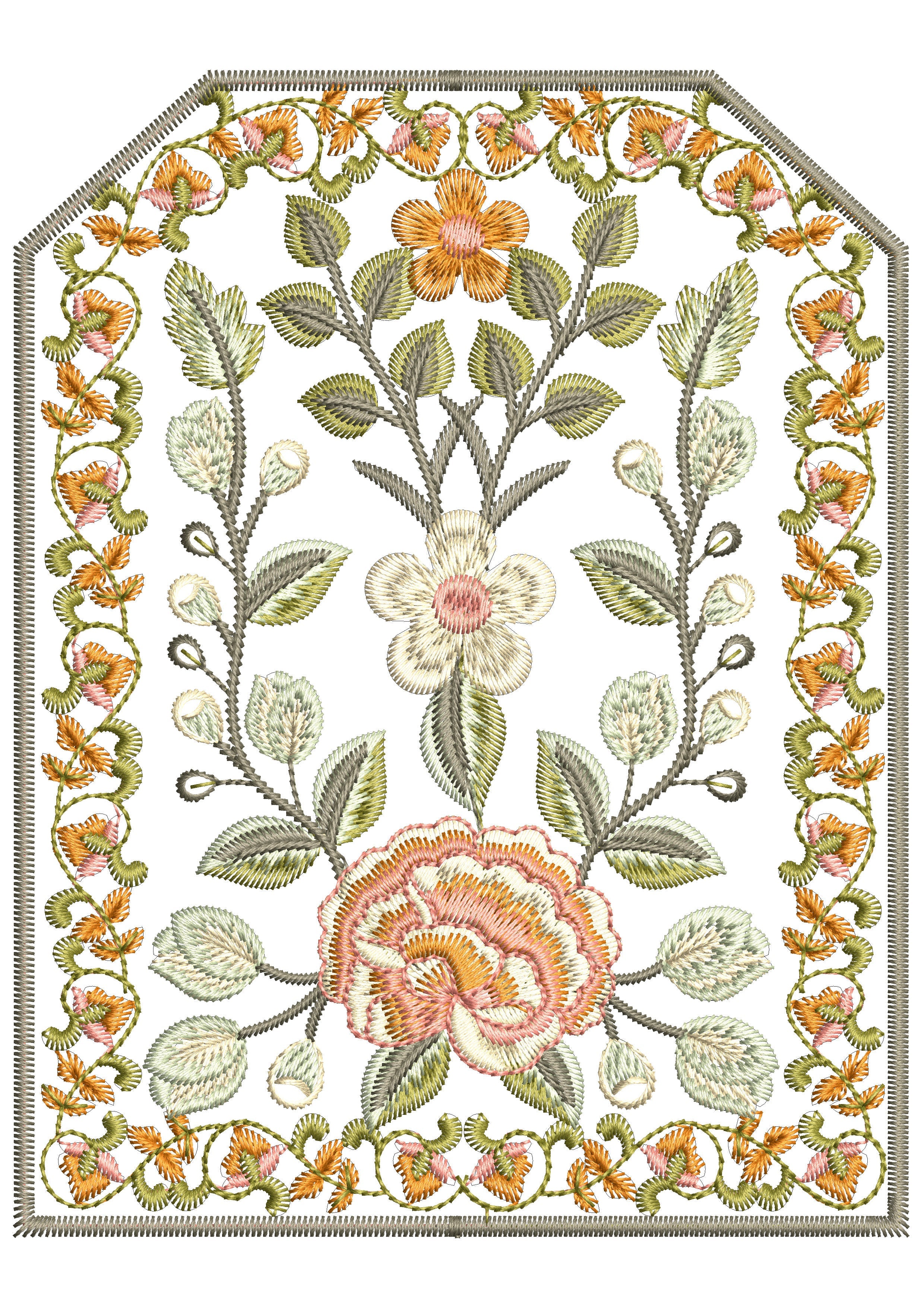 Frame Art Embroidery Design