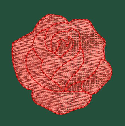 Blooming Rose Embroidery Design