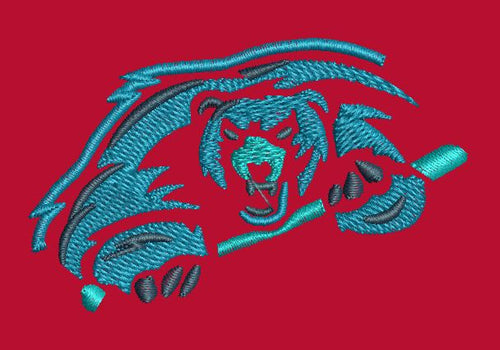 Aggressive Ursine Pounce Embroidery Design