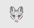 Fox Embroidery Design