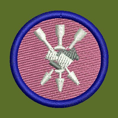 Tools and Texture Circular Patch Embroidery Design