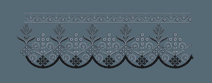 Ornate Lattice and Tassel Feston Embroidery Design