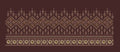 Geometric Four Petal Diamond with Beaded Fringe Embroidery Design