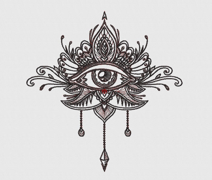 Eye Embroidery Design