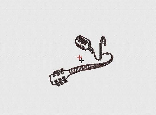 Music Embroidery Design