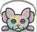 Cat With Headphone Embroidery Design