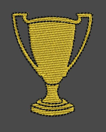 Golden Cup Embroidery Design