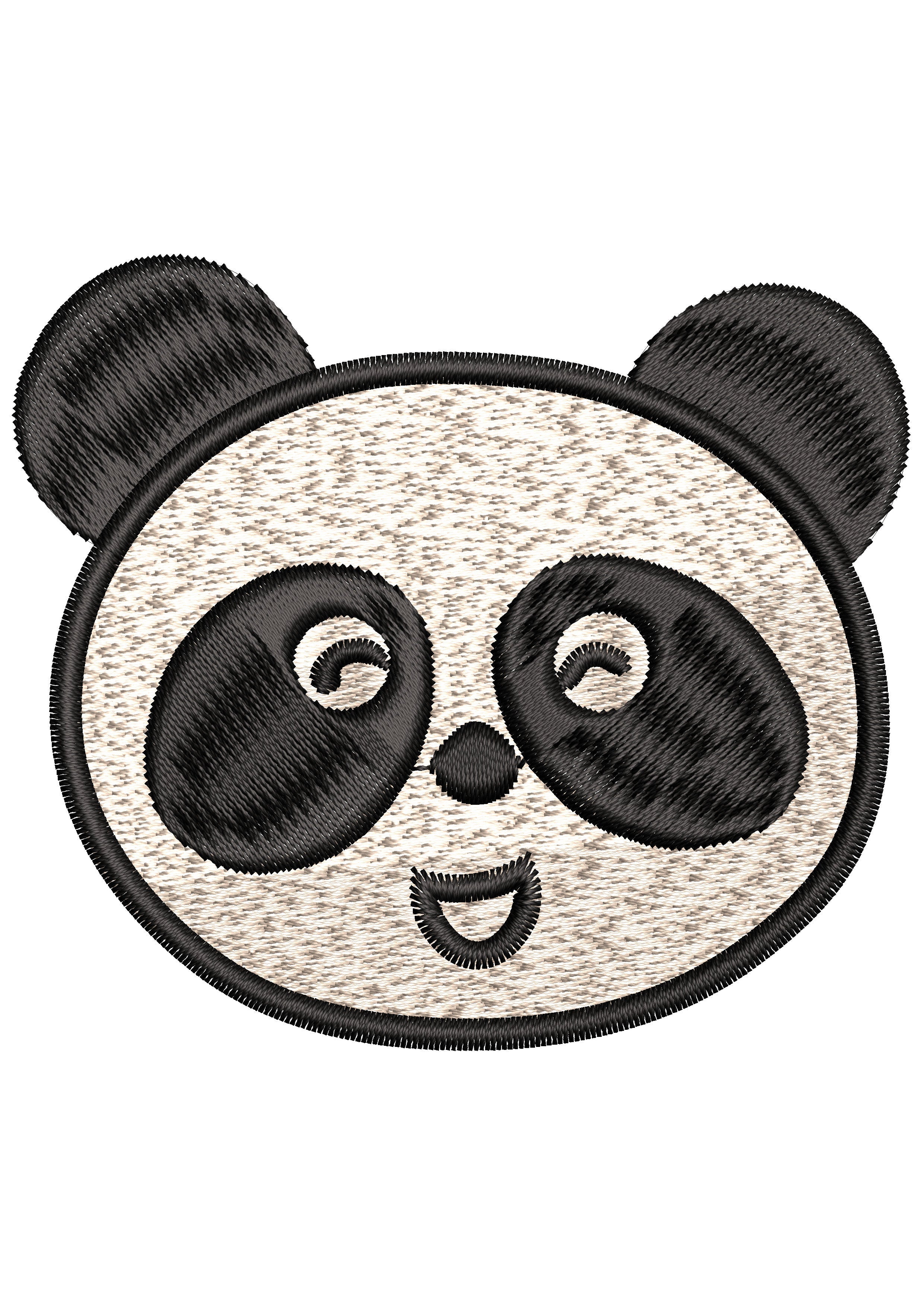 Panda Embroidery Design