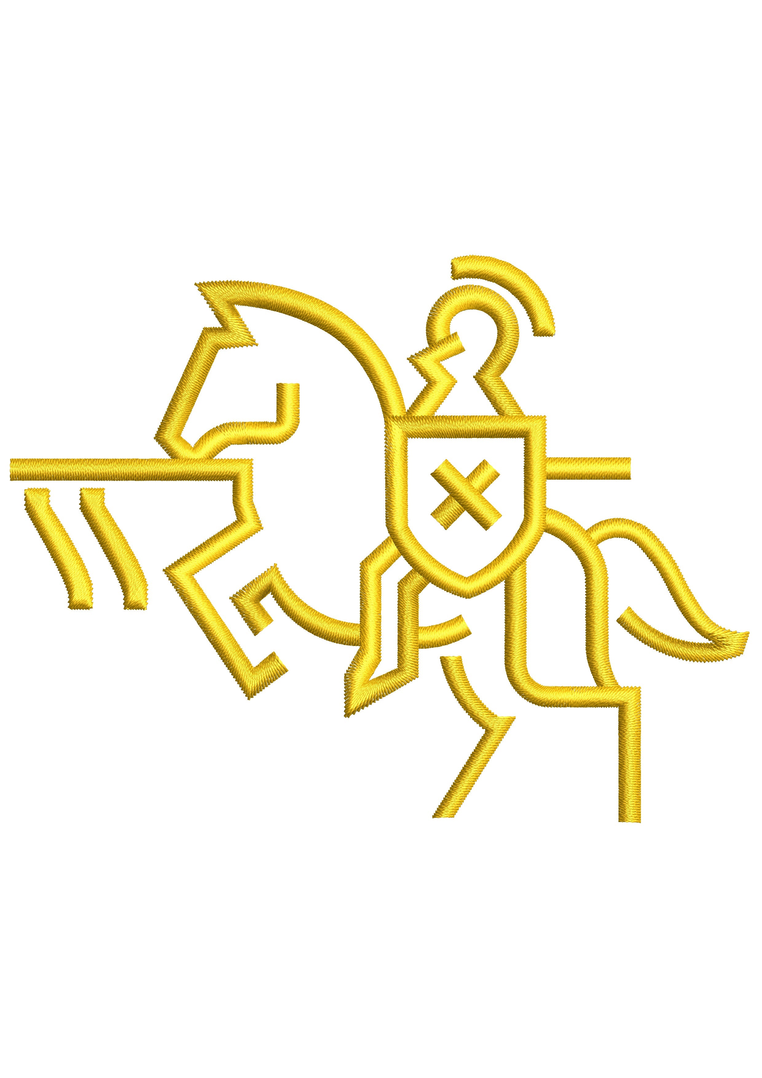 Warrior Rider Embroidery Design