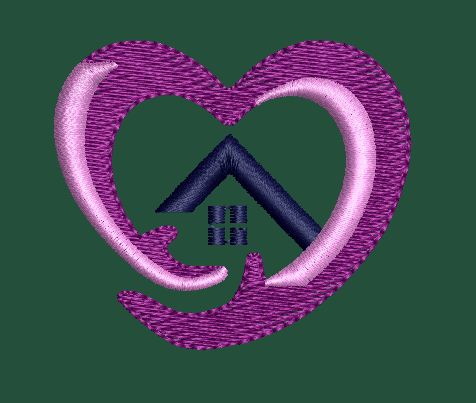 Home With Heart Style Embroidery Design