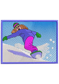 Snowboard Embroidery Design