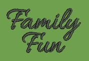 Typography Family Fun Text Embroidery Design