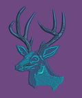 Azure Antler Profile Embroidery Design