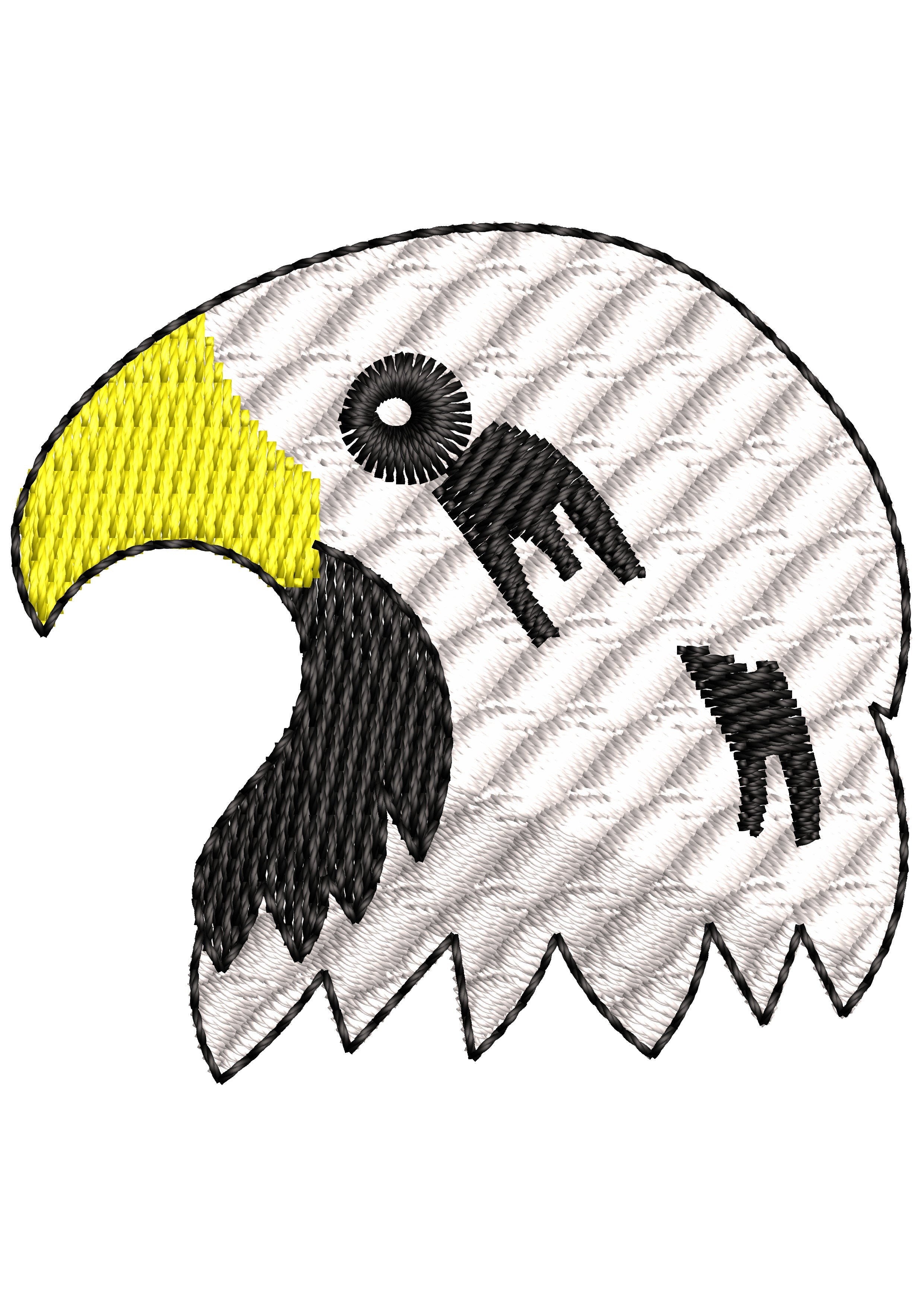 Eagle Head Embroidery Design