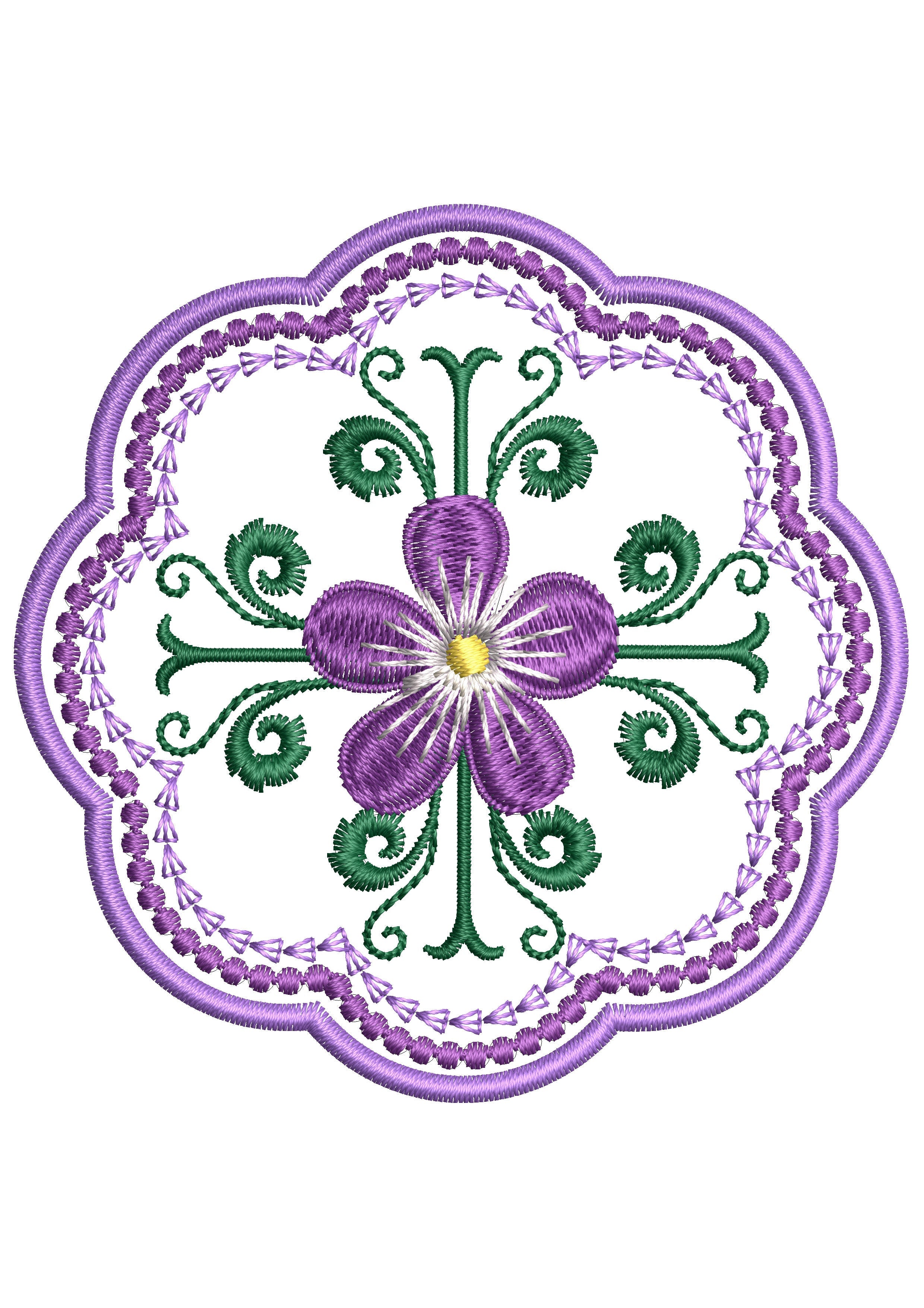 Mirror Merge Embroidery Design