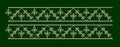 Green Diamond Leaf Double Border - Dark Green & White Embroidery Design
