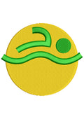 Swimming Embroidery Design