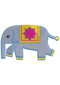 Indian Elephant Embroidery Design
