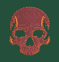 Stylized Skull Embroidery Design