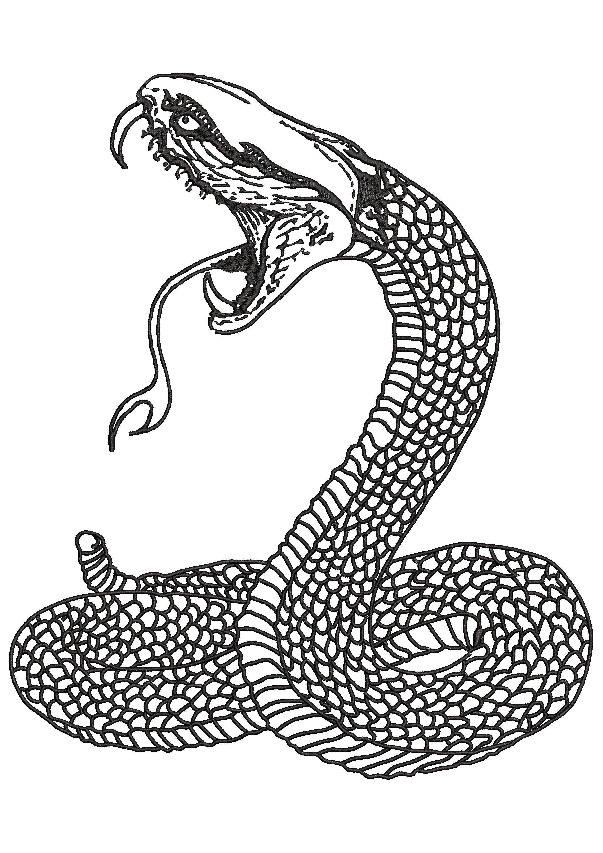 Anaconda Embroidery Design