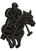 Horse Rider Player Embroidery Design